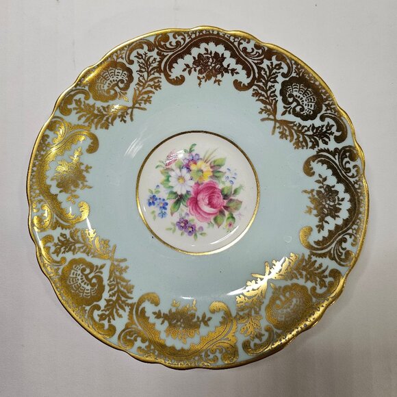 Vintage Paragon Replacement Saucer Bone China Mde in England Light Blue Band - Picture 1 of 9